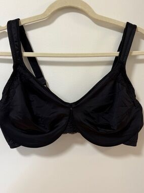 Exquisite Form Black Bra Front Lace Size 42D